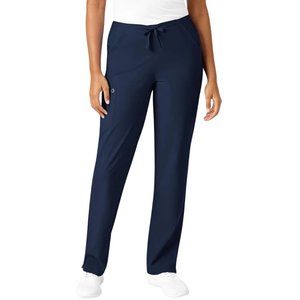 WonderWink W123 Drawstring Scrub Pants 5255T - Navy; Large Tall